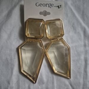 Gold tone earrings
